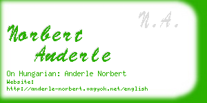 norbert anderle business card